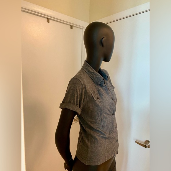 Grey Cotton Button-Up Shirt - Picture 2 of 4